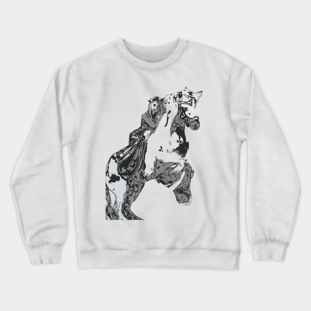 the prancing horse Crewneck Sweatshirt by Bari-520